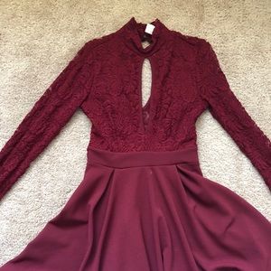 Maroon Date Night Dress.